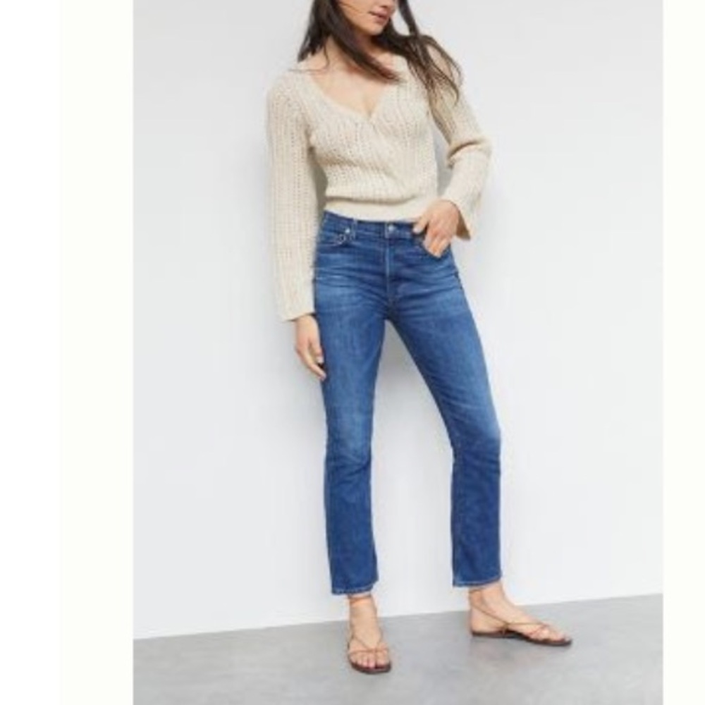 CITIZENS OF HUMANITY ULTRA HIGH-RISE CROP FLARE JEANS